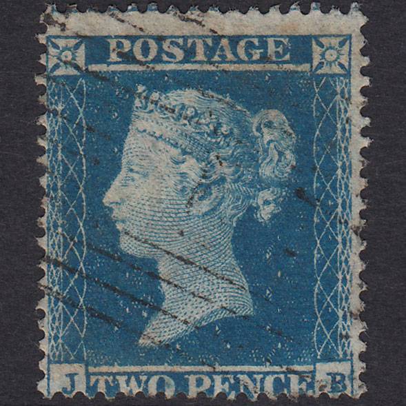 GB QV 1854 2d Pale Blue (Plate 4) SG20-F1(2) JB GU Aberdeen 1