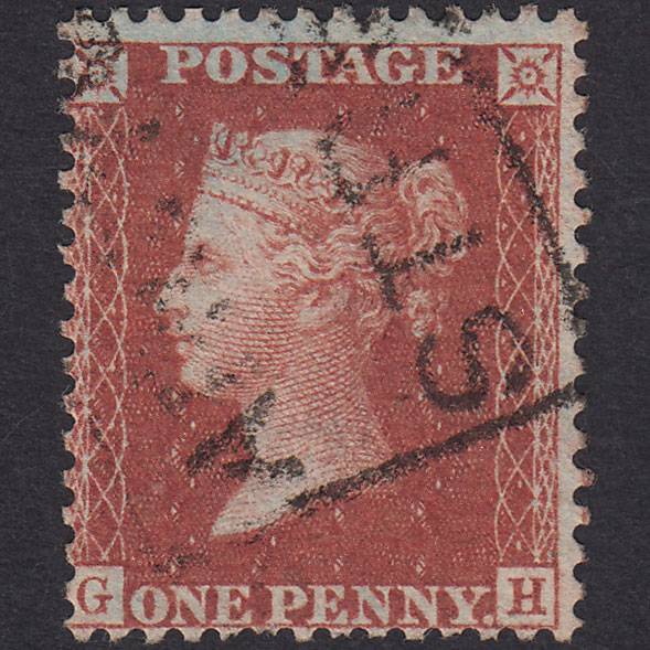 GB QV 1856 1d (Plate 38) SG29-C8(1) GH GU Argyle Street Scots Local Cancel