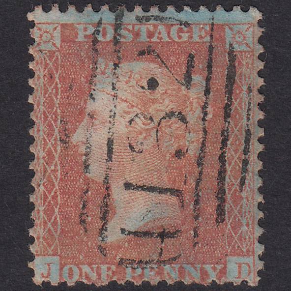 GB QV 1856 1d Brown-Rose Plate 27 SG32-C8(4) FD VFU Brighton 132