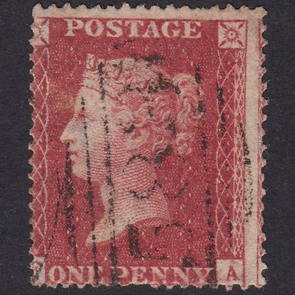 GB QV 1857 1d Rose-Red Plate 59 SG36-C11 FA GU Nottingham 583