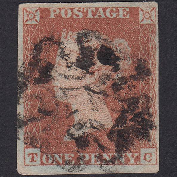 GB QV 1841 1d Red-Brown Plate 22 SG8-B1(1) TC GU Missing Imprimatur 4M MX