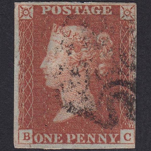 GB QV 1841 1d Red-Brown Plate 22 SG8-B1(1) BC GU Missing Imprimatur 4M MX