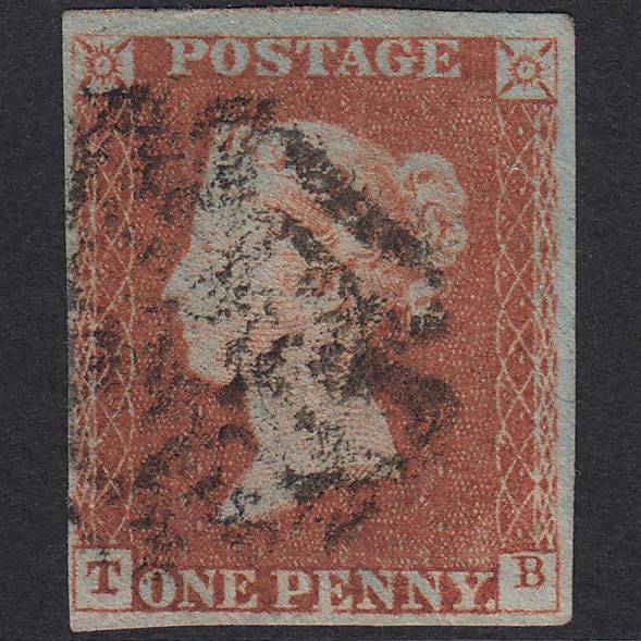 GB QV 1841 1d Red-Brown Plate 22 SG8-B1(1) TB GU Missing Imprimatur 4M MX