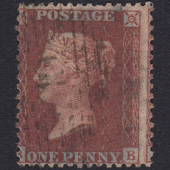GB QV 1856 1d Purple-Brown Plate 23 SG29-C8(8) Ivory Head BB FU London