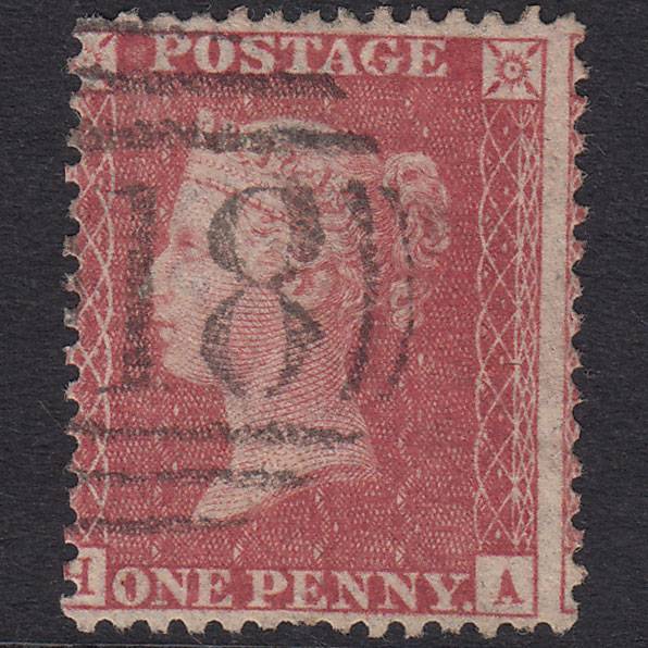GB QV 1857 1d Rose-Red Plate 56 SG40-C10(1) HA GU