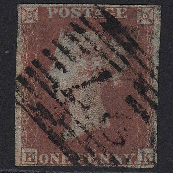 GB QV 1841 1d Red-brown (Plate 167) SG8-B2(1) KK GU Ayr 27 4 Margins