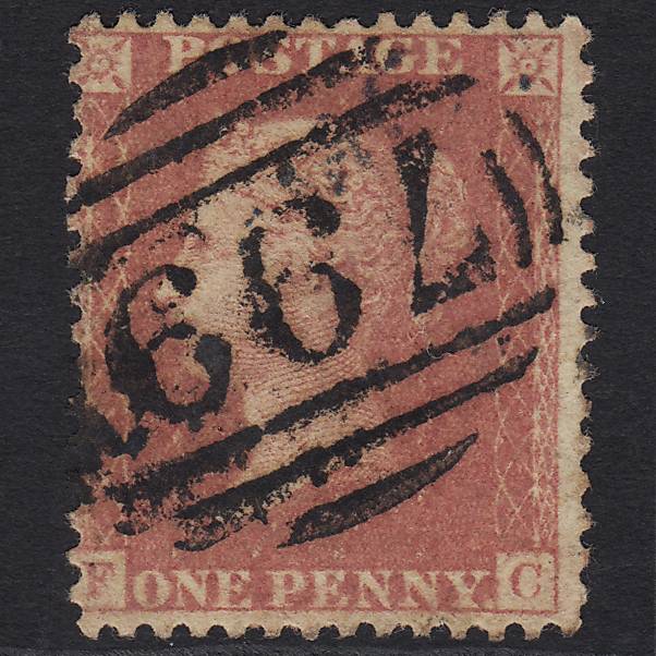 GB QV 1857 1d Rose-red (Plate 56) SG40-C10(1) FC GU Tipton 799