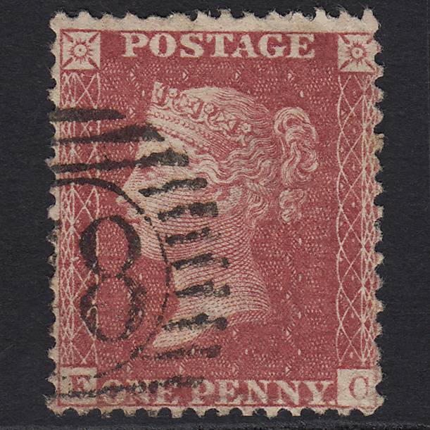 GB QV 1857 1d Rose-red (Plate 47) SG40-C10(1) FC GU London D&S Cancel