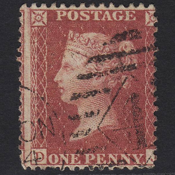 GB QV 1857 1d Rose-red (Plate 41) SG40-C10(1) DJ GU London IS 4