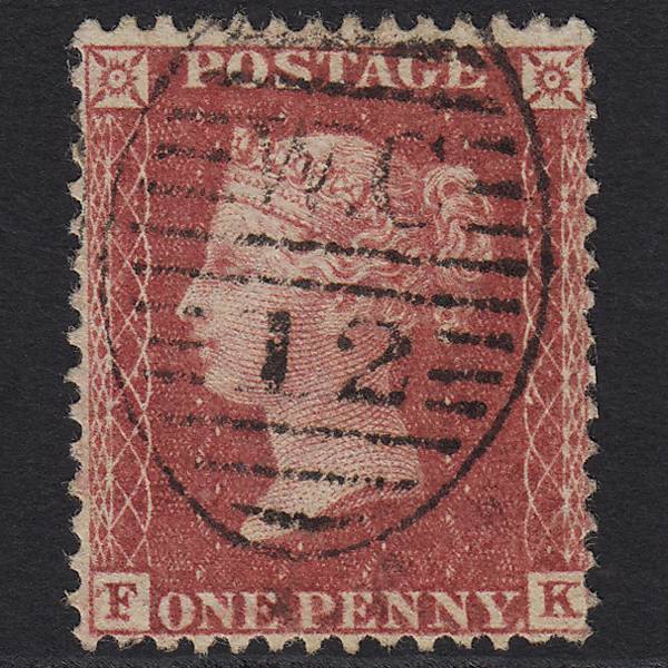 GB QV 1857 1d Rose-red (Plate 36) SG40-C10(1) FK VFU London D&S WC12