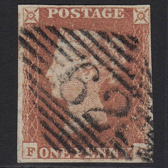 GB QV 1841 1d Red-brown (Plate 85) SG8-B1(1) FC FU 4M Imperf Belfast 62
