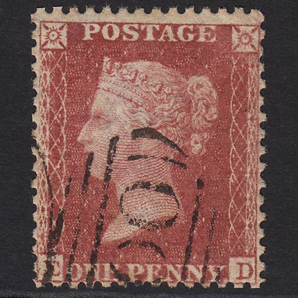 GB QV 1857 1d Rose-red (Plate 55) SG40-C10(1) ED GU