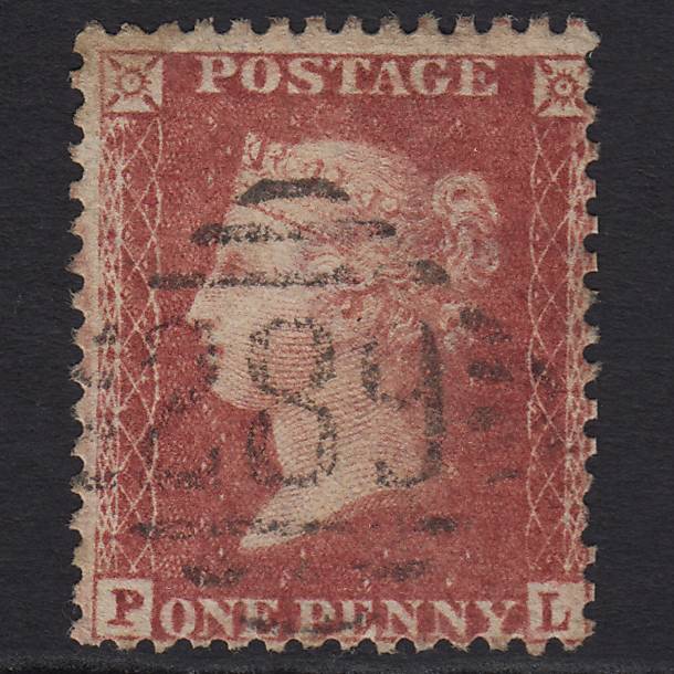 GB QV 1857 1d Rose-red (Plate 60) SG40-C10(1) PL GU Kingstown 289