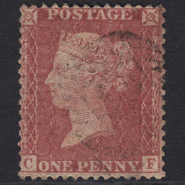 GB QV 1857 1d Rose-red (Plate 27) SG40-C10(1) CF FU Light Cancel
