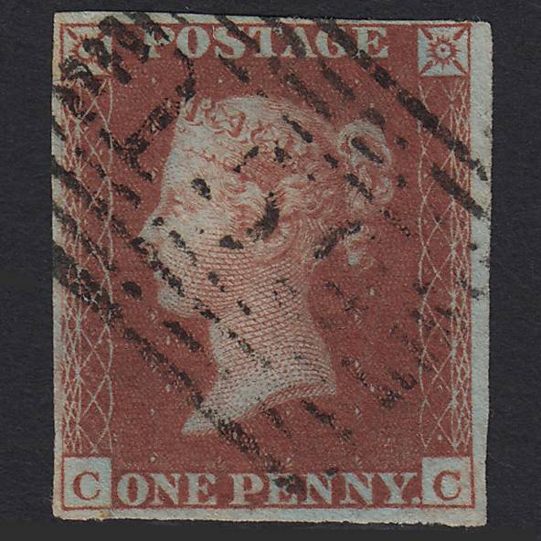 GB QV 1841 1d Red-brown (Plate 161) SG8-B2(1) CC VFU 4 Margins Glasgow 159