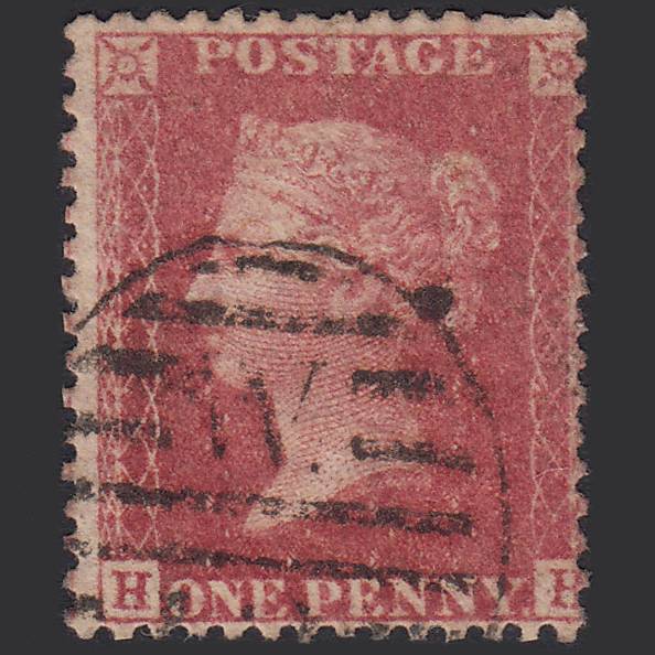 GB QV 1857 1d Rose-red (Plate 36) SG40-C10(1) HH GU London D&S Cancel