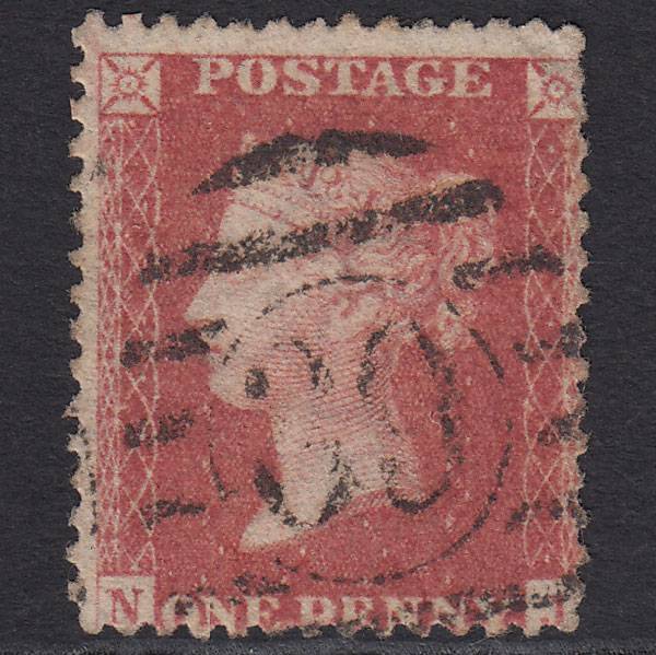 GB QV 1857 1d Rose-red (Plate 67) SG40-C10(1) NJ GU London D&S Cancel