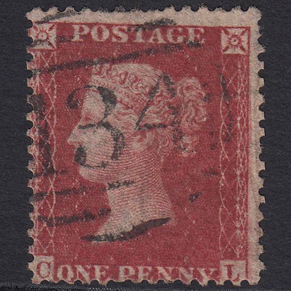 GB QV 1857 1d Rose-red (Plate 57) SG40-C10(1) CL GU Bristol 134