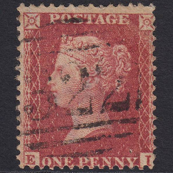 GB QV 1857 1d Rose-red (Plate 37) SG40-C10(1) EI GU Gravesend 322