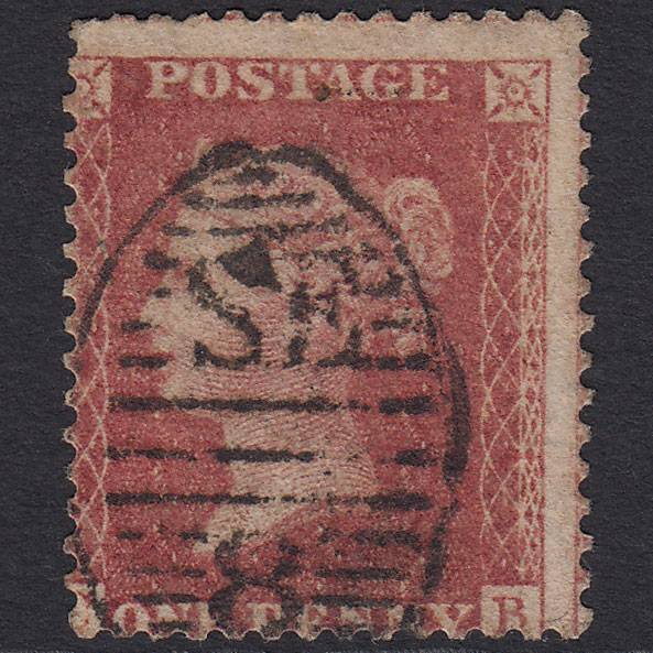 GB QV 1857 1d Rose-red (Plate 41) SG40-C10(1) CB GU London D&S SE8 Misperf
