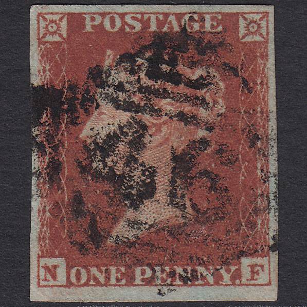 GB QV 1841 1d Red-brown (Plate 163) SG8-B2(1) NF GU 4 Margins Ballymena 46