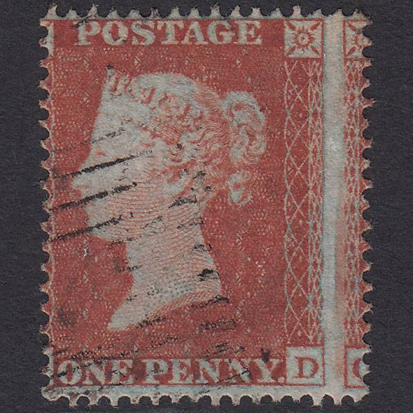 GB QV 1854 1d Red-brown (Plate 203) SG17-C1(1) OD FU Scotland Large Misperf
