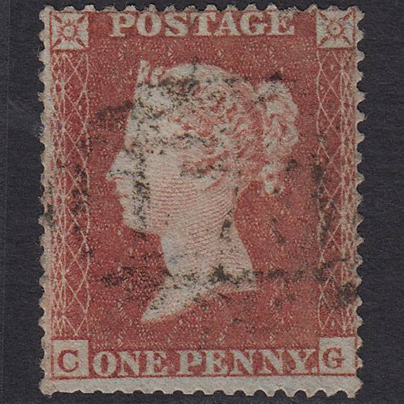 GB QV 1854 1d Red-brown (Plate 198) SG17-C1(1) CG GU