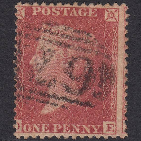 GB QV 1857 1d Rose-red (Plate 68) SG40-C10(1) DE GU Misperf