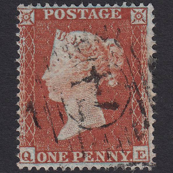 GB QV 1854 1d (Plate 163) SG17-C1(1) Framed Reverse QE VFU D&S 74 Well Centred