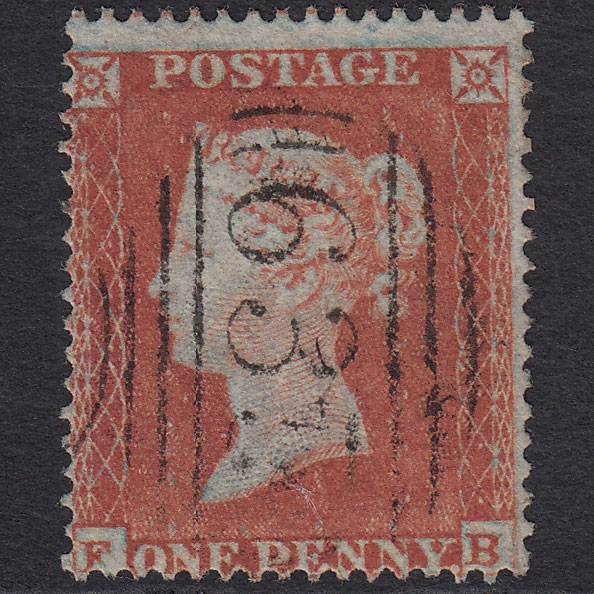 GB QV 1854 1d Red-brown (Plate 173) SG17-C1(1) FB FU Reading 635