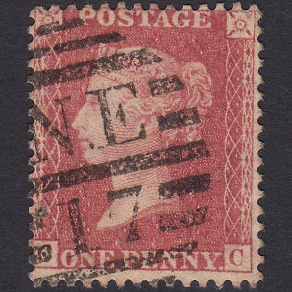 GB QV 1857 1d Rose-red (Plate 60) SG40-C10(1) CC FU London D&S NE17