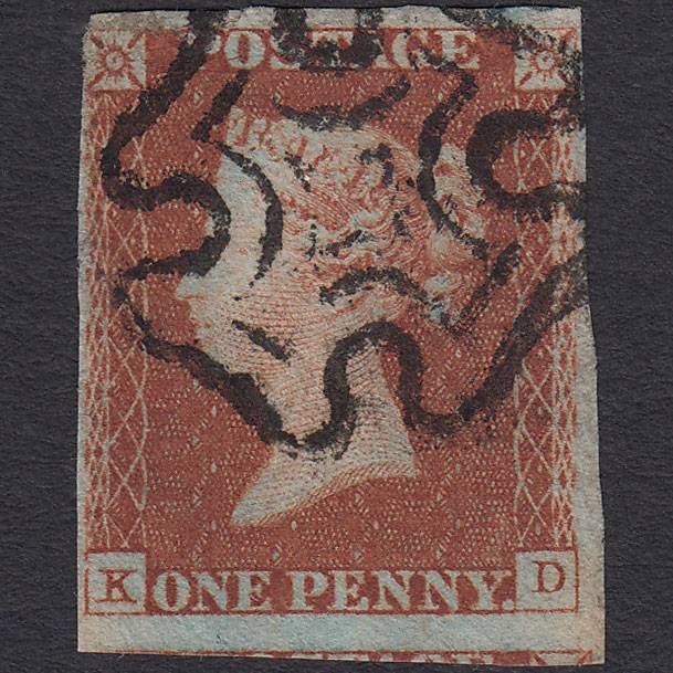 GB QV 1841 1d (Plate 22) SG8-B1(1) KD GU Missing Imprimatur nr 4M MX Micro Tear