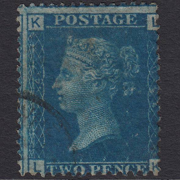 GB QV 1869 2d Blue (Plate 14) SG46-G3 LK GU Light Cancel Large Misperf