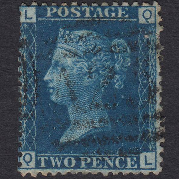 GB QV 1869 2d Blue (Plate 13) SG46-G3 QL GU Malta A25 Z34