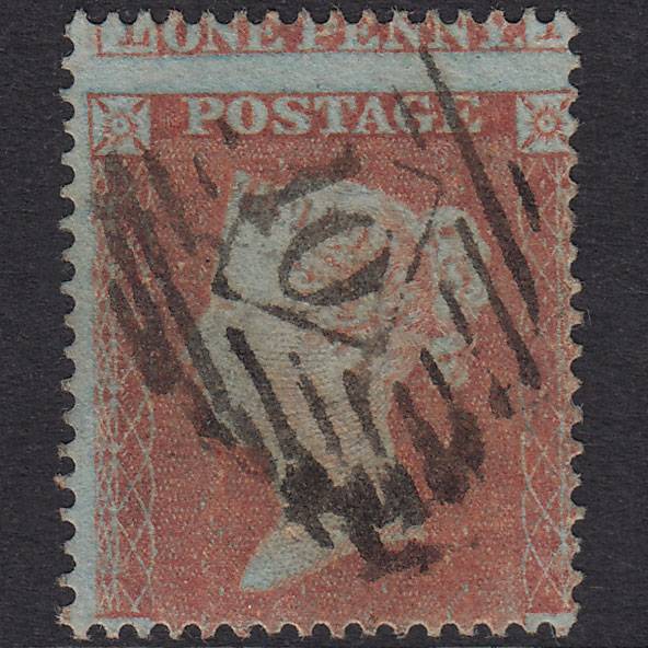 GB QV 1854 1d Plate 180 SG17-C1(1) MI FU London Is 10 Large Misperf