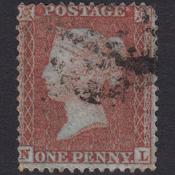 GB QV 1855 1d Red-Brown Plate 19 SGC6(1) NL GU