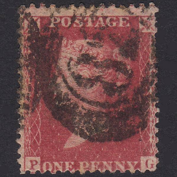 GB QV 1857 1d Rose-Red Plate 49 SG40-C10(1) PG GU London D&S 82 82D1