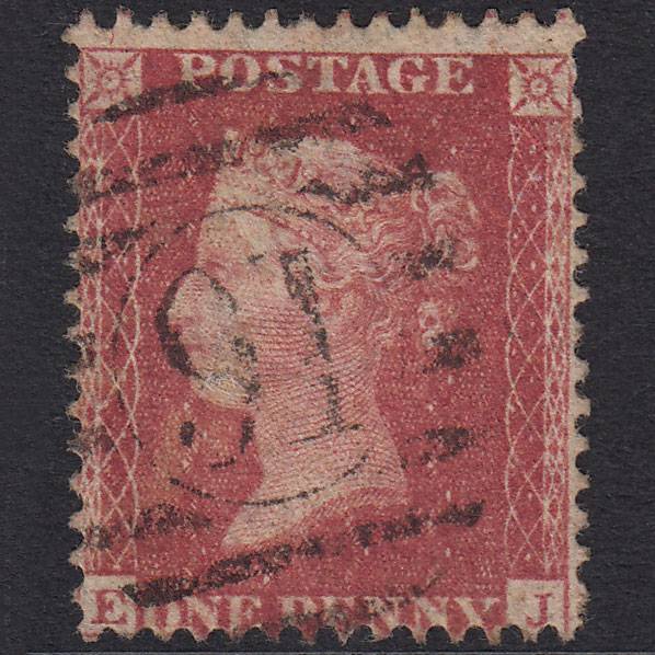 GB QV 1857 1d Rose-Red Plate 55 SG40-C10(1) EJ GU London D&S 91