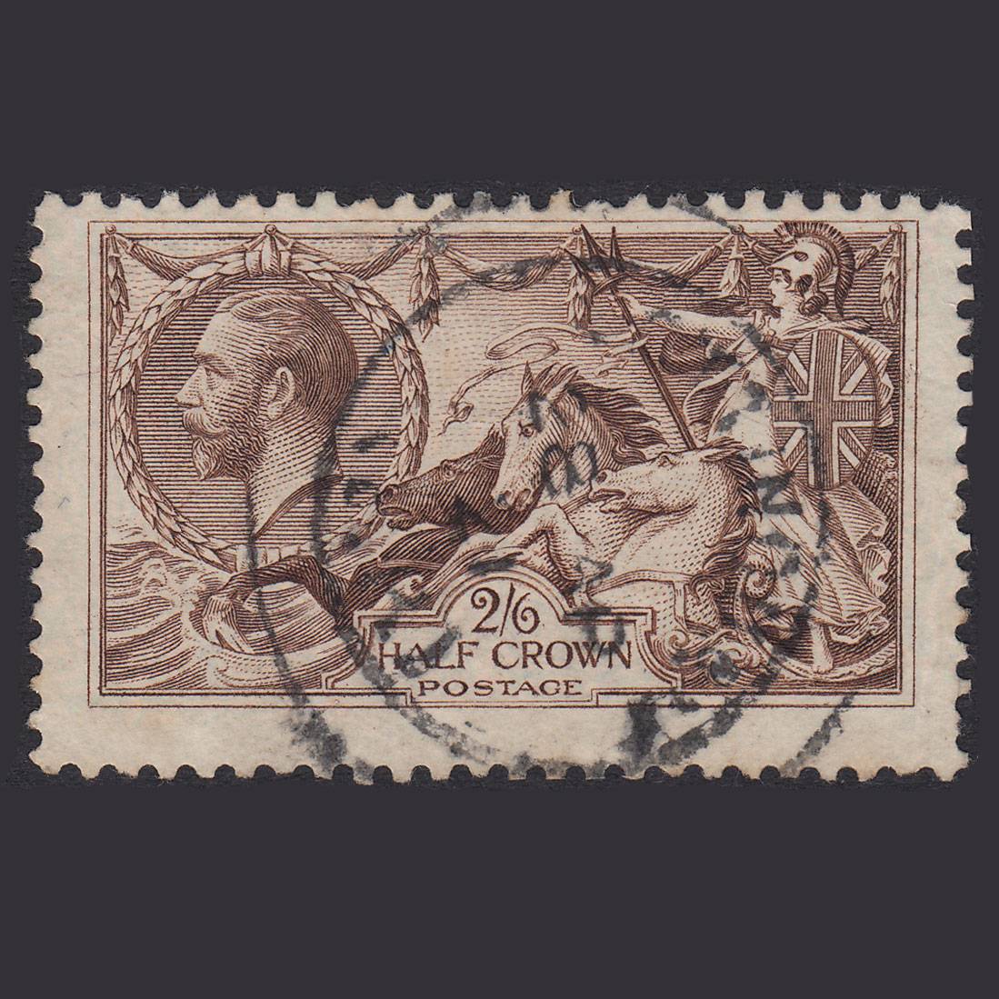 GB KG5 1918 2/6 Reddish Brown Seahorses SG415-N65(3) GU CDS