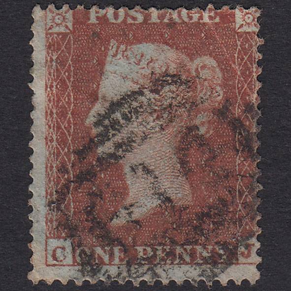 GB QV 1854 1d Red-Brown Plate R5 SG17-C1(1) CJ PU
