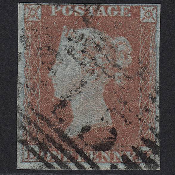 GB QV 1841 1d Highly Blued (Plate 139) SG8a-B1(2) DF FU Ardrossan 15 4M