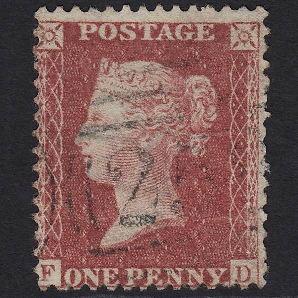GB QV 1857 1d Rose-red (Plate 47) SG40-C10(1) FD GU Light Cancel
