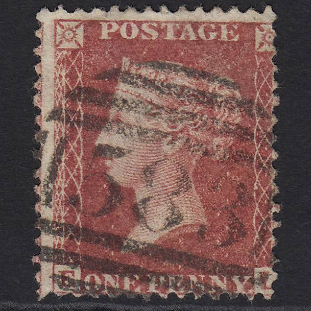 GB QV 1857 1d Rose-red (Plate 59) SG40-C10(1) EL FU Nottingham 583