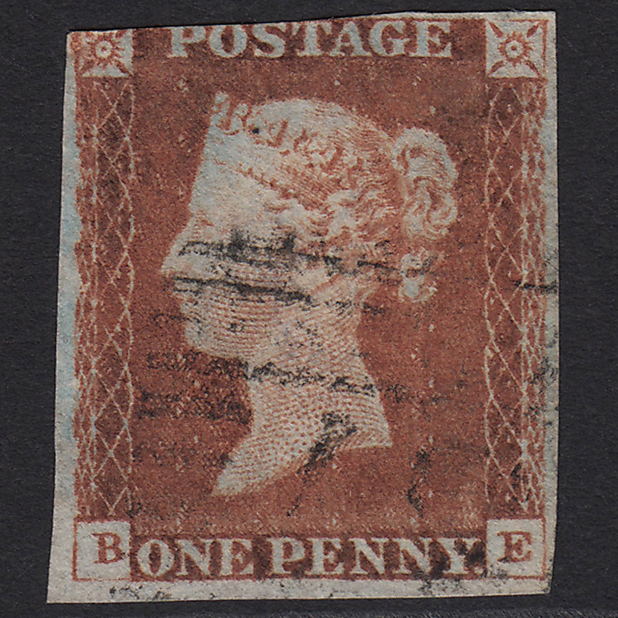 GB QV 1841 1d Red-brown (Plate 60) SG8-B1(1) BE GU in Scotland