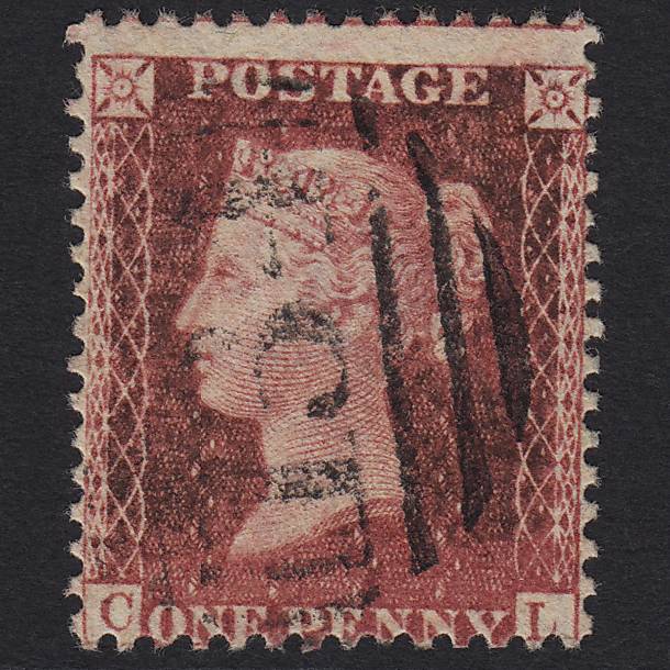 GB QV 1857 1d Rose-red (Plate 66) SG40-C10(1) CL GU Bristol 134
