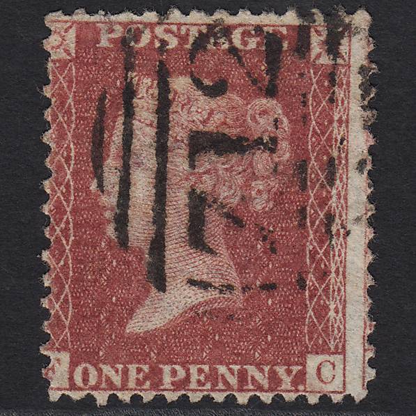 GB QV 1857 1d Rose-red (Plate 59) SG40-C10(1) FC GU Sidmouth 712