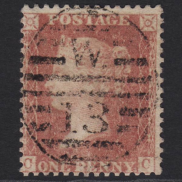GB QV 1857 1d Rose-red (Plate 66) SG40-C10(1) CC GU London D&S W13