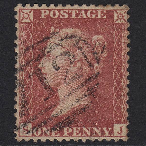 GB QV 1857 1d Rose-red (Plate 59) SG40-C10(1) SJ GU Sidmouth 712