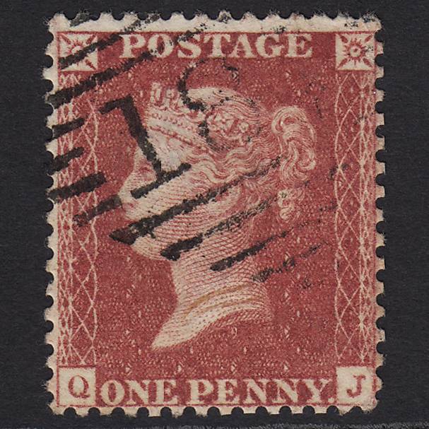 GB QV 1857 1d Rose-red (Plate 47) SG40-C10(1) QJ FU Ireland