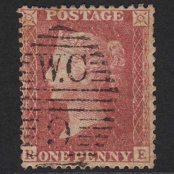 GB QV 1857 1d Rose-red (Plate 44) SG40-C10(1) RE PU London D&S WC9
